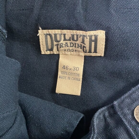 Duluth Trading Co. Cargo Pants Men's 46 x 30 Cotton Blue Utility - Picture 5 of 10
